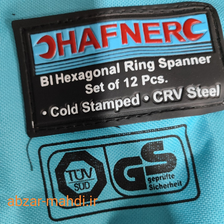 آچار 12 عددی فولادی مات دو سر رینگی فولادی هوفنر مدلmm6×7-30×32 جنس کروم وانادیوم تضمینی کیفیت درجهA