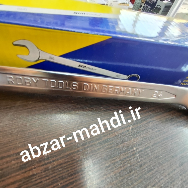 آچار یکسر رینگ 24 روبی مات کروم وانادیوم مدل 24MM طرح آلمان