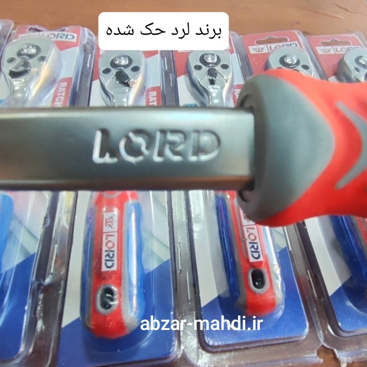 دسته جغجغه 1/2 اینچ فولادی 72 دنده لرد مدل 72T جنس فولاد کروم با تضمین