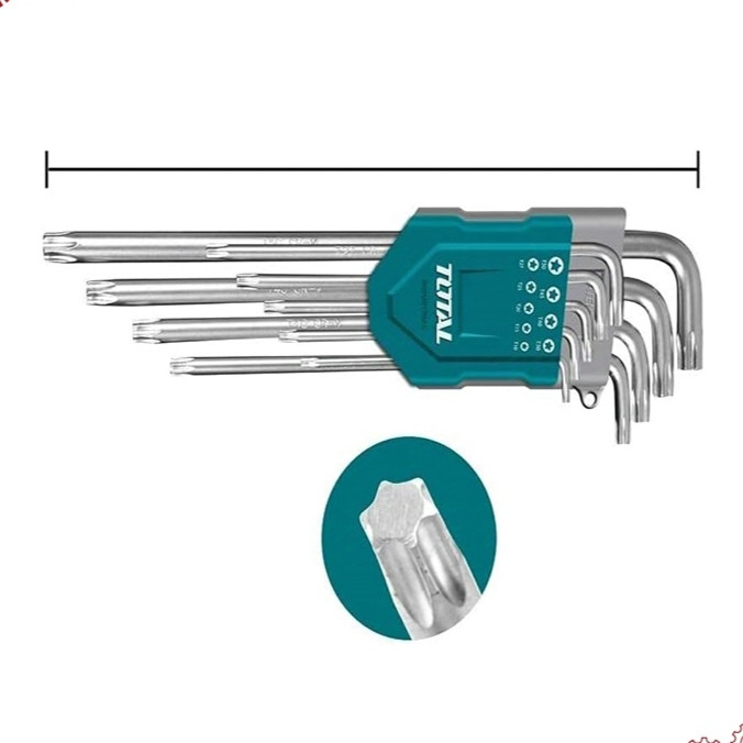 آچار آلن ستاره ای 9عددی توتال مدل TAT106392 کیفیت صنعتی