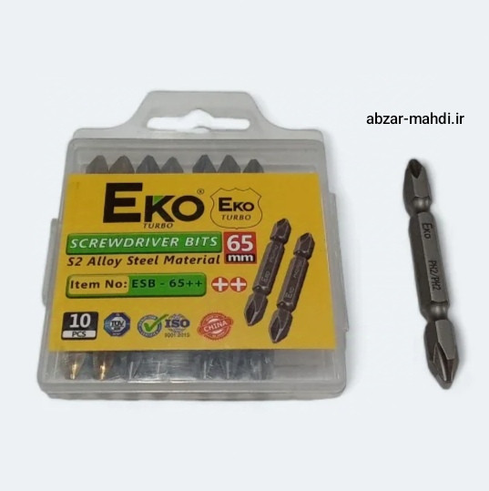 سری پیچگوشتی دوسر چهارسو اکو مدل EKO-65 بسته ۱۰ عددی
