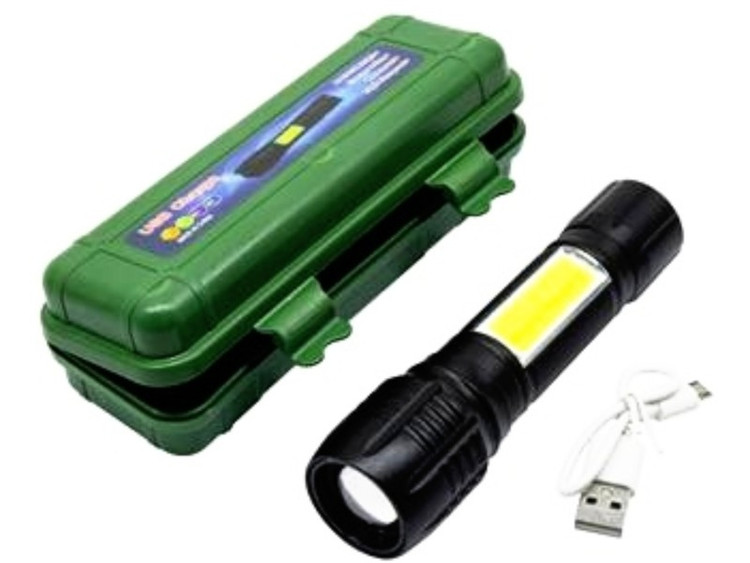چراغ قوه شارژی پلیسی دو حالته با قابلیت زوم مدل T6-COB