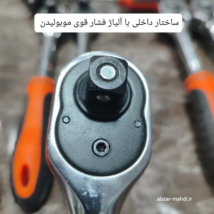 دسته بکس جغجغه 1/2 فولادی ضامن دار هاردن مدل 53503 جنس سنگین فولاد کروم وانادیوم با تضمین مناسب کارهای مکانیکی و کارگاهی