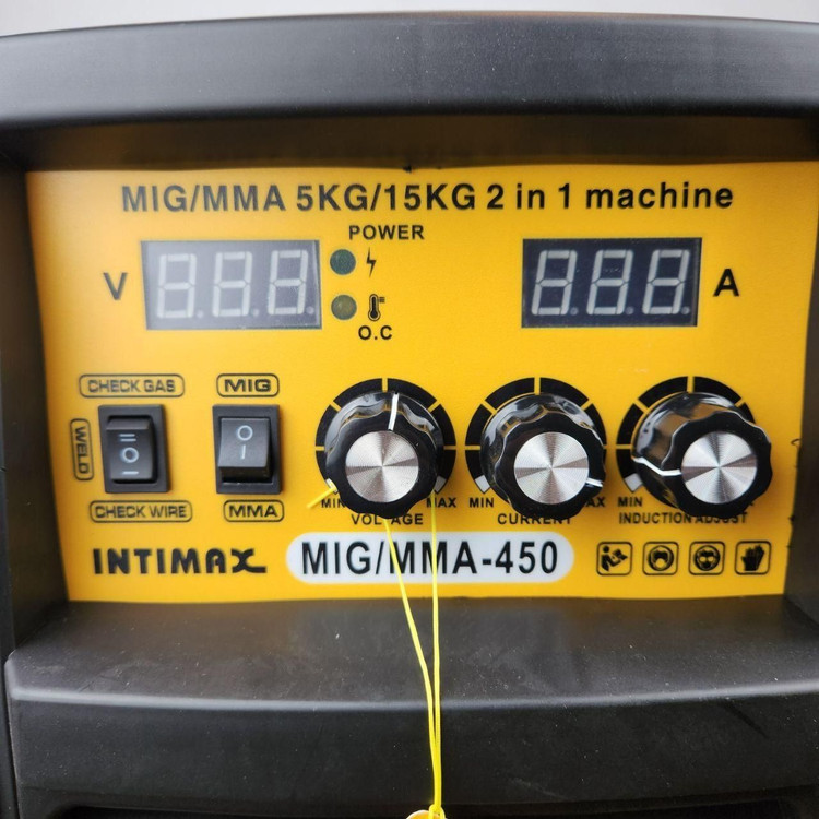 اینورتر جوشکاری دوکاره CO2 صنعتی 450 آمپر اینتیمکس مدل MIG/MMA-450 جوشکاری با کپسول و بدون کپسول