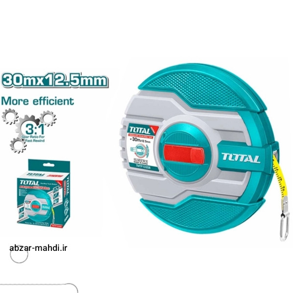 متر پارچه ای فایبرگلاس 30 متری توتال TMTF13306 کیفیت درجه یک
