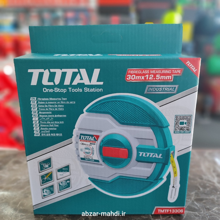 متر پارچه ای فایبرگلاس 30 متری توتال TMTF13306 کیفیت درجه یک