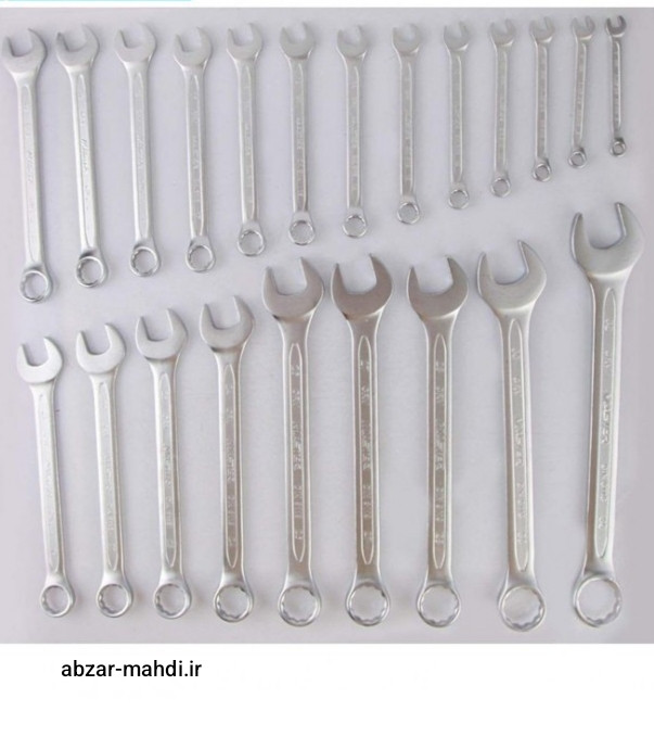 آچار 22 عددی یکسر رینگ یکسر تخت مستر تایوان مدل Mt11022 جنس کروم وانادیوم