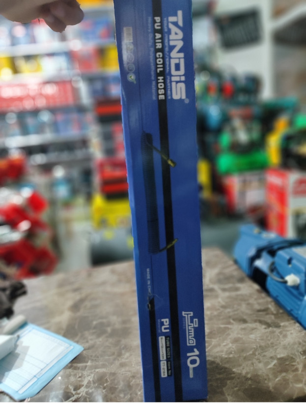 شلنگ فنری ۱۰ متری صنعتی 8×12×10 تندیس مناسب بکس بادی و کارگاهی مدل TT-2184