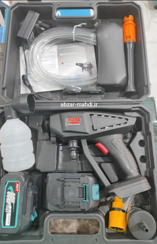 کارواش و سمپاش شارژی 88 ولت 2 باتری بزرگ باس مدل 88Vf max
