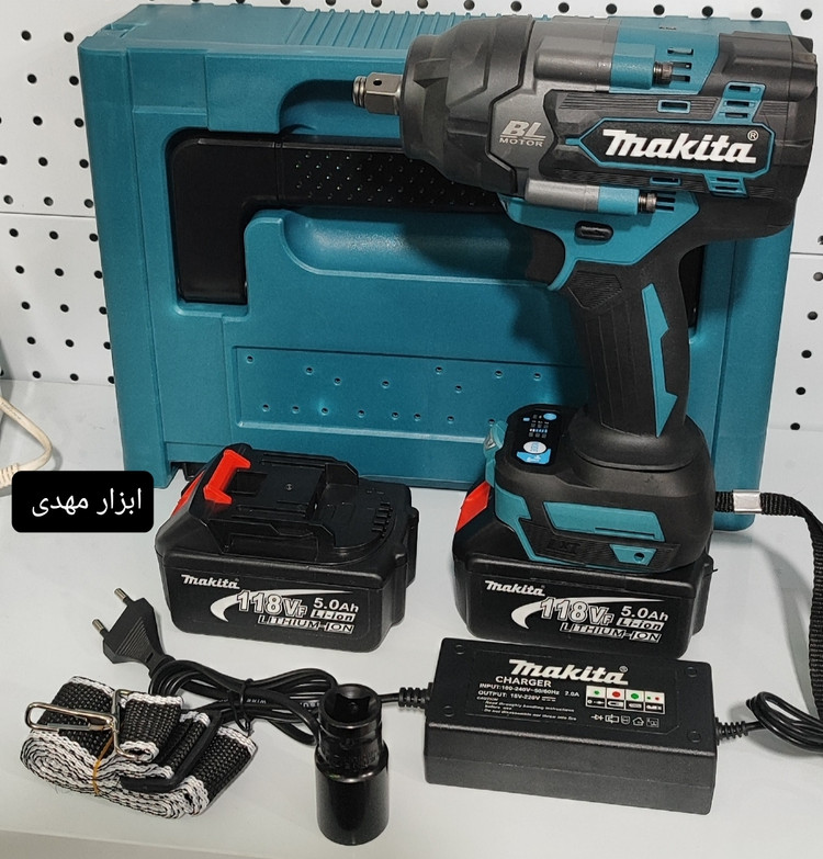 بکس شارژی ۱۱۸ ولت براشلس ماکیتا ۸۰۰ نیوتون ۲ باتری مدل ۹۰۰۶makita