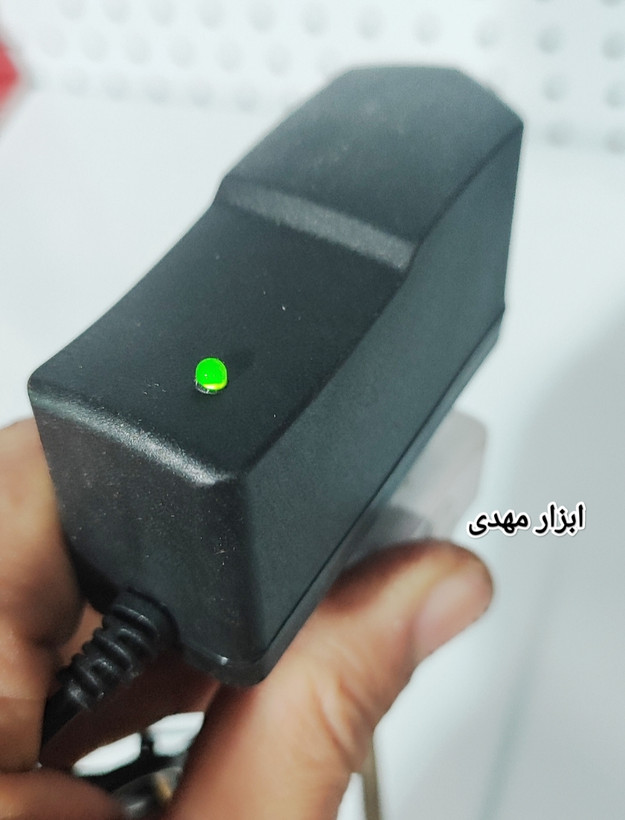 آداپتور شارژر سوزنی دریل شارژی 12 ولت با نشانگر شارژ