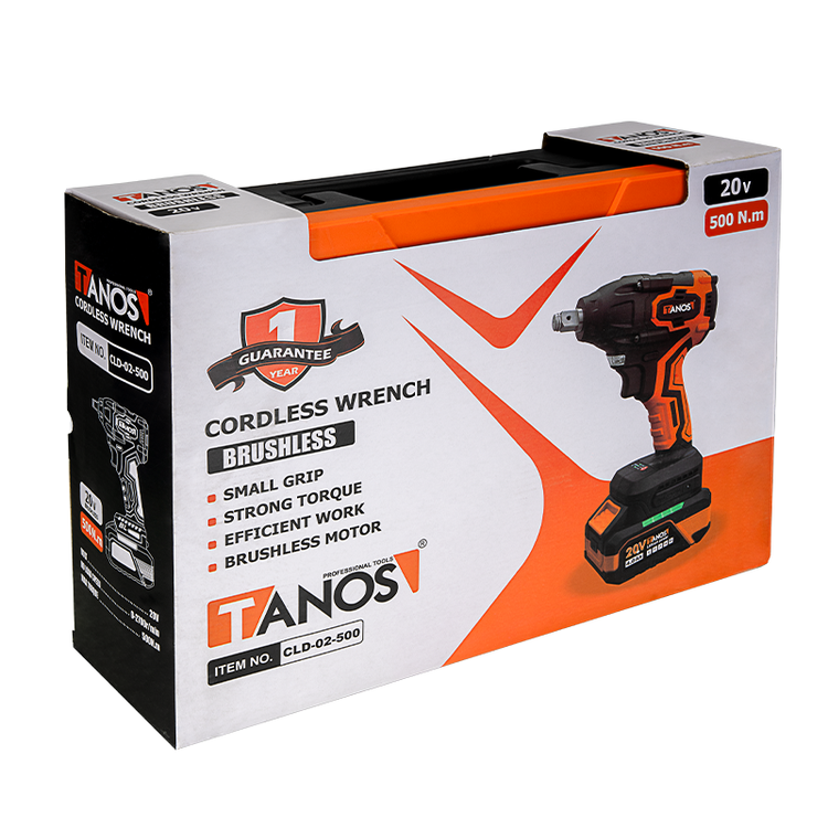 بکس شارژی 20 ولت 4 آمپر براشلس تانوس مدلTANOS CLD-02-500 با یکسال گارانتی