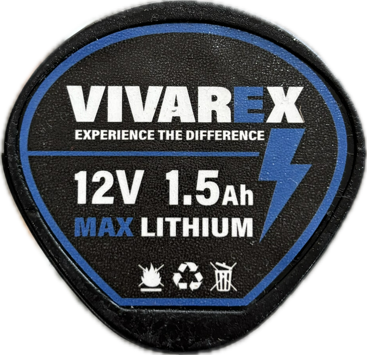 باتری ۱۲ ولت دریل شارژی ویوارکس مدل VR1215-LB مناسب انواع دریل شارژی های برندهای گریتک،باس، ادون، کریتور، اینتیمکس ، و غیره