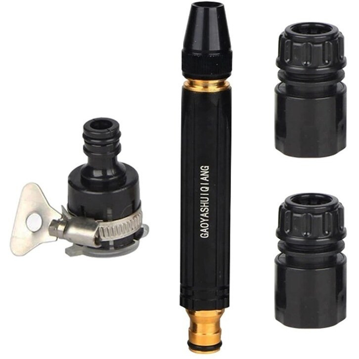 کارواش سر شلنگی 4 تیکه دو سر کوبلینگ نازل برنجی مدل 12mm