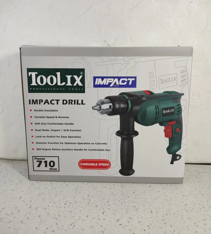 دریل برقی چکشی ۷۱۰ وات دیمردار تولیکس مدل TX-21710 با کارت گارانتی یکساله
