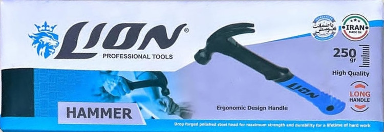 چکش دوشاخ میخ کش 750گرمی فولادی لیون مدل HAMMER