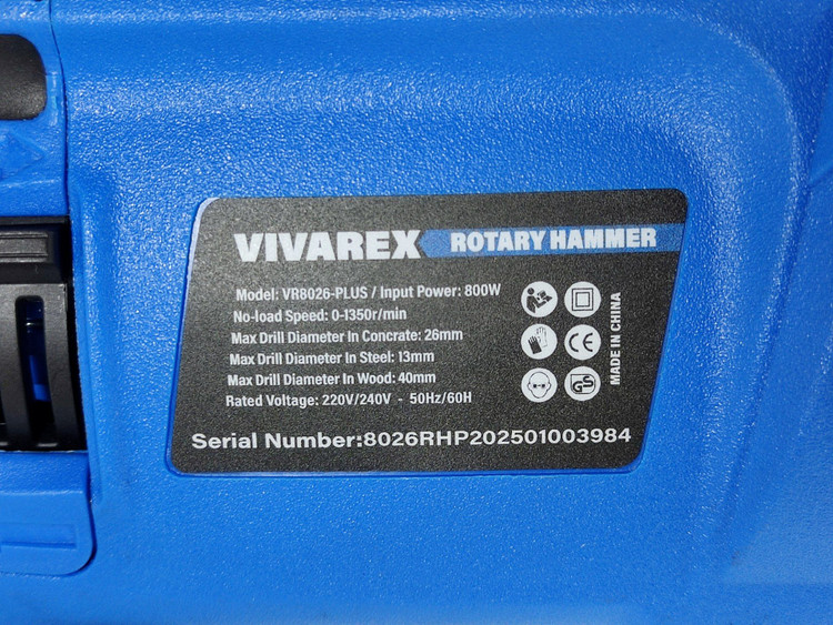 بتن کن سه کاره سه نظام اتوماتیک ویوارکس مدل VR-8026PLUS-RH با یکسال گارانتی و تمام لوازم
