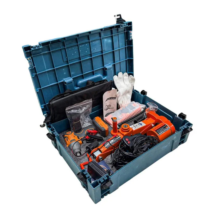 کیت ماشین 3 عددی جک پمپ باد فندکی و بکس شارژی آنکور مدل TM6 بهمراه کیف BMC