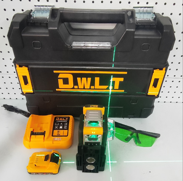 تراز لیزری تور سبز شارژی سه بعدی دیوالت مدل DW3 با دو باتری لیتیومی و کیف BMC