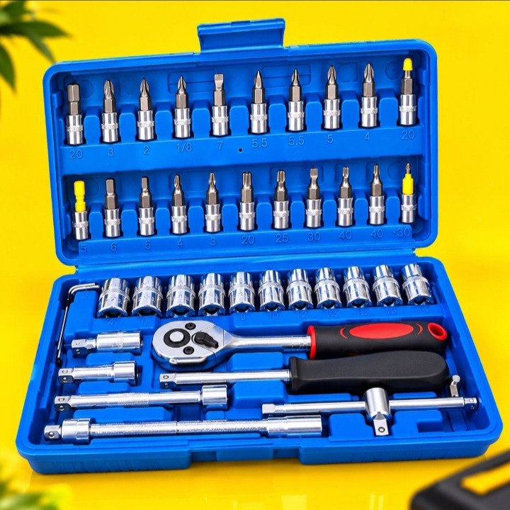 جعبه بکس 46 پارچه درایو 1/4 اینچ استالیون مدل 46pcs
