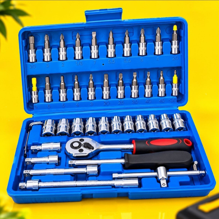 جعبه بکس 46 پارچه درایو 1/4 اینچ استالیون مدل 46pcs