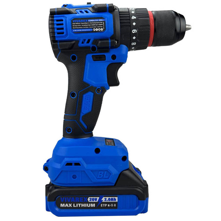 دریل شارژی چکشی ۲۰ ولت براشلس صنعتی ویوارکس مدل VR12010-BLX با یکسال گارانتی
