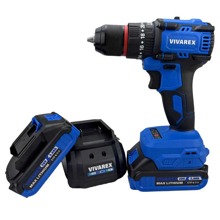 دریل شارژی چکشی ۲۰ ولت براشلس صنعتی ویوارکس مدل VR12010-BLX با یکسال گارانتی